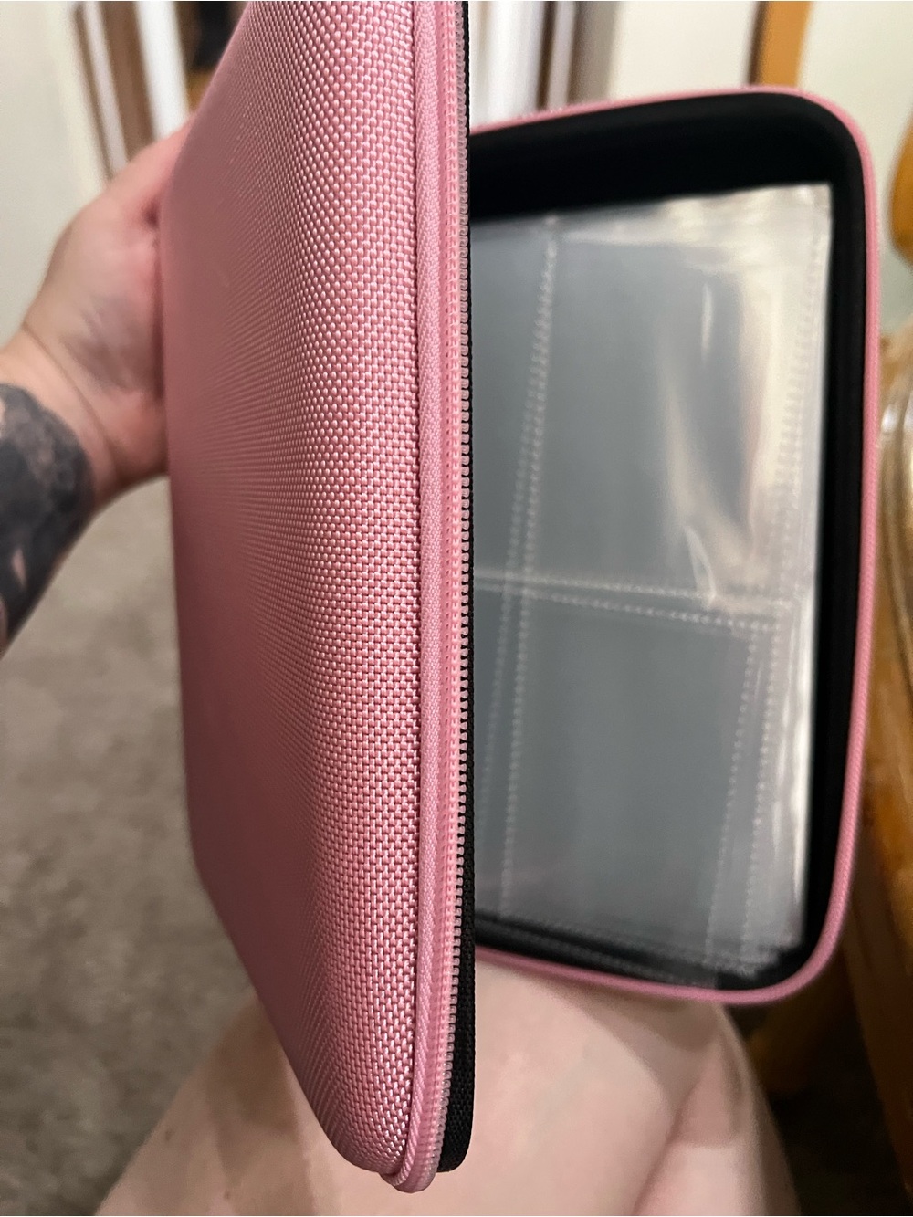 Pink Zippered Organizer Binder Case